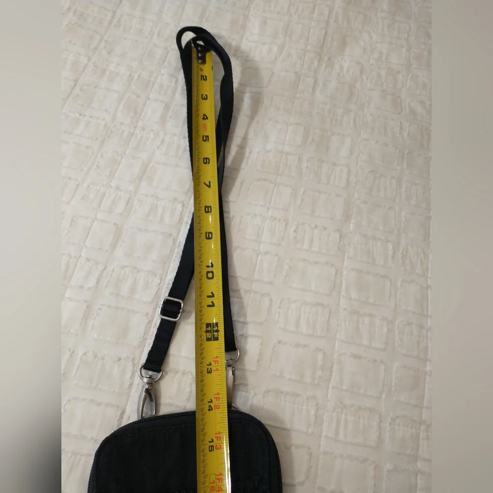Baggallini Black Take Two Bryant Crossbody with Adjustable Strap, RFID-protected